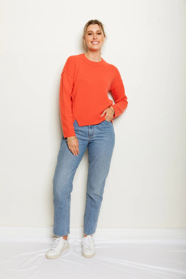 Remi Rib detail Knit - Scarlet knits Bande Studio