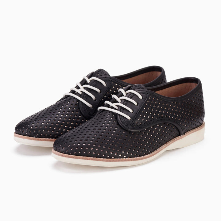 Rollie Derby Overlay Black / Rose Gold Shoes Rollie