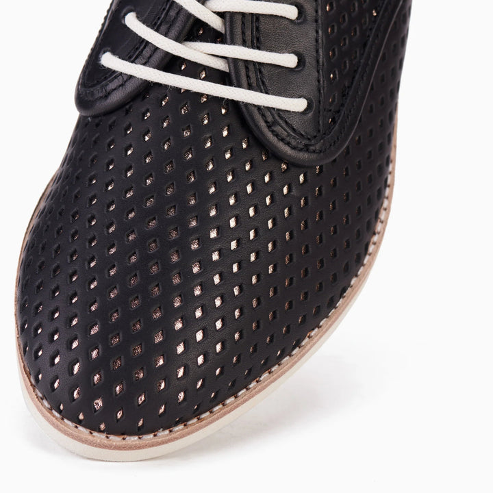 Rollie Derby Overlay Black / Rose Gold Shoes Rollie