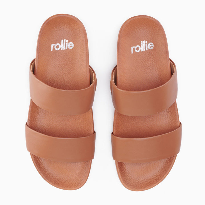Rollie Tide Strap Sandal - Cognac Shoes Rollie