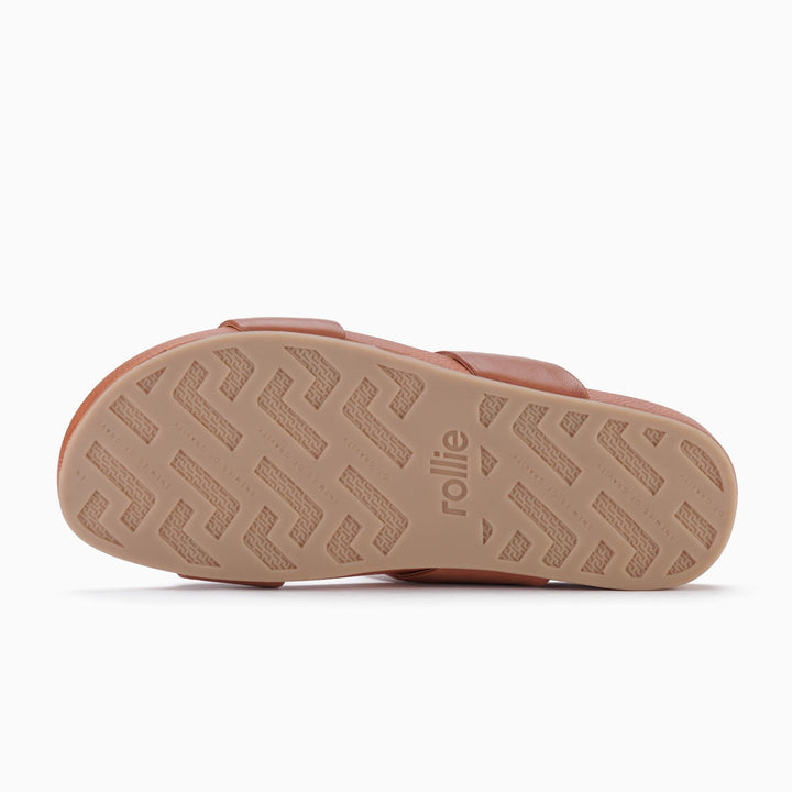 Rollie Tide Strap Sandal - Cognac Shoes Rollie