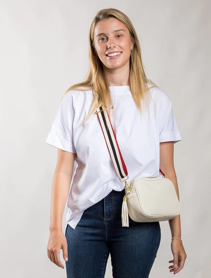 Ruby Crossbody Bag - Ecru Handbags zjoosh