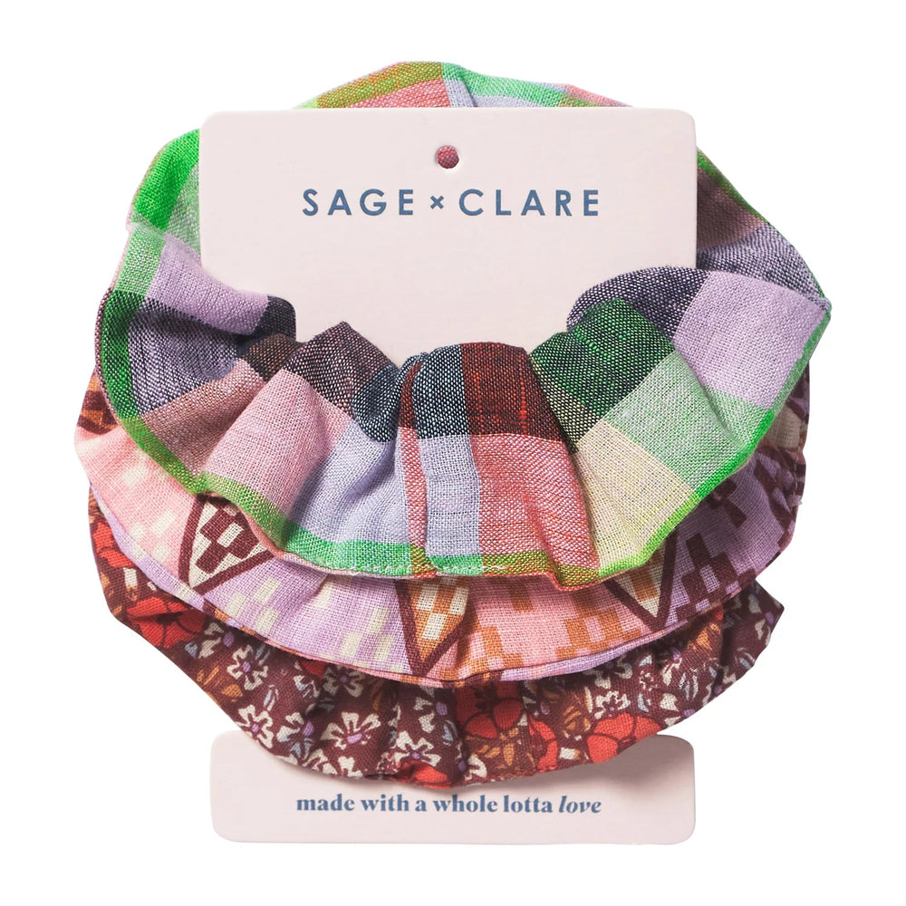 Sage & Clare Florentine hair Scrunchie - Set of 3 hair accessories Sage & Clare