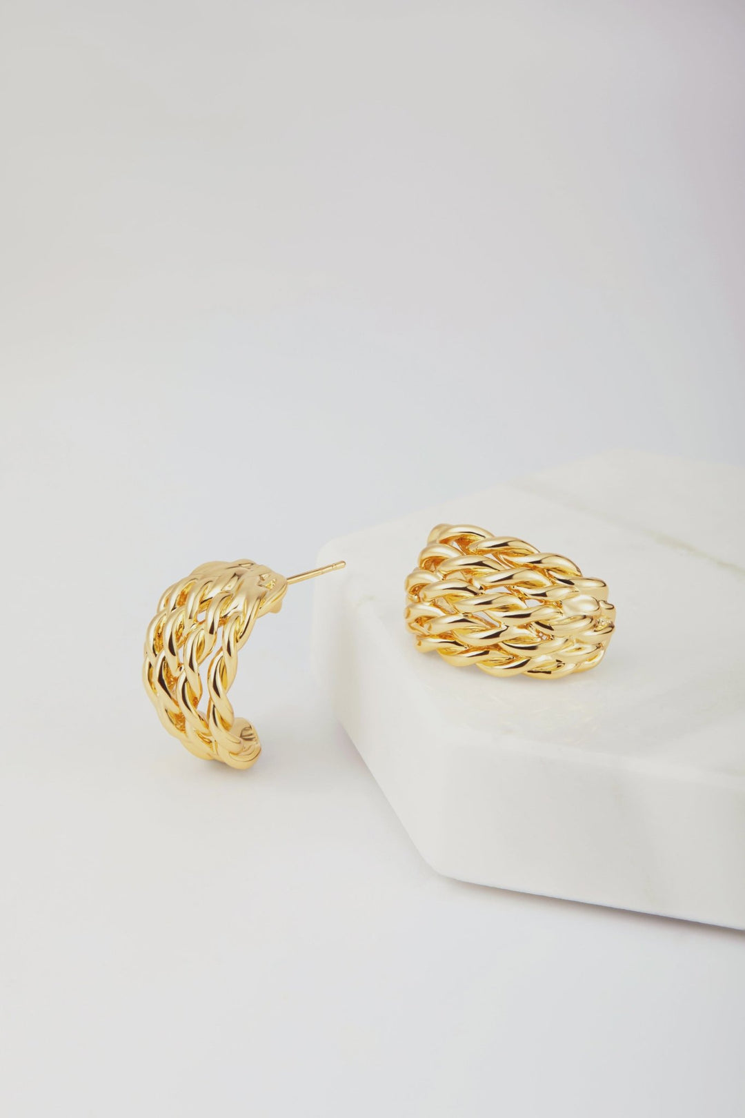 sarah hoop earings gold earings Zafino Jewellery