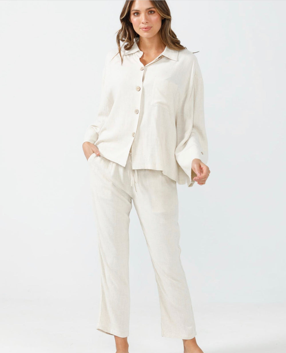 Stay at Home Winter Set Pyjamas - Oatmeal sleepwear Homelove
