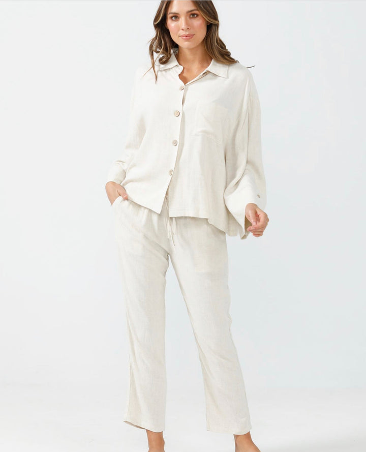 Stay at Home Winter Set Pyjamas - Oatmeal sleepwear Homelove
