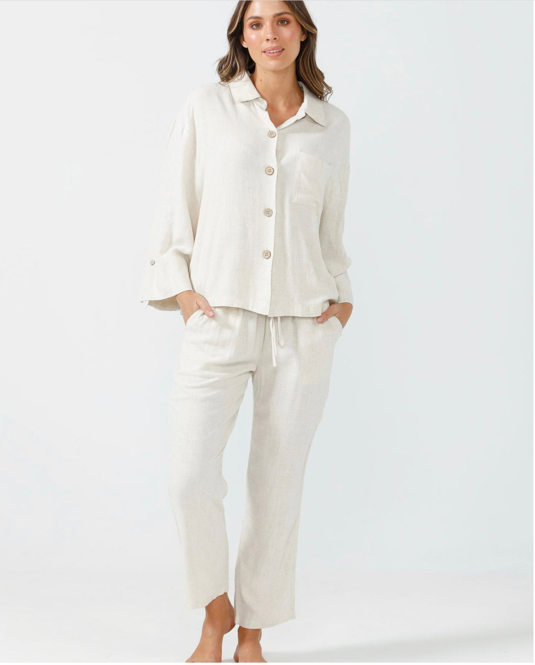 Stay at Home Winter Set Pyjamas - Oatmeal sleepwear Homelove
