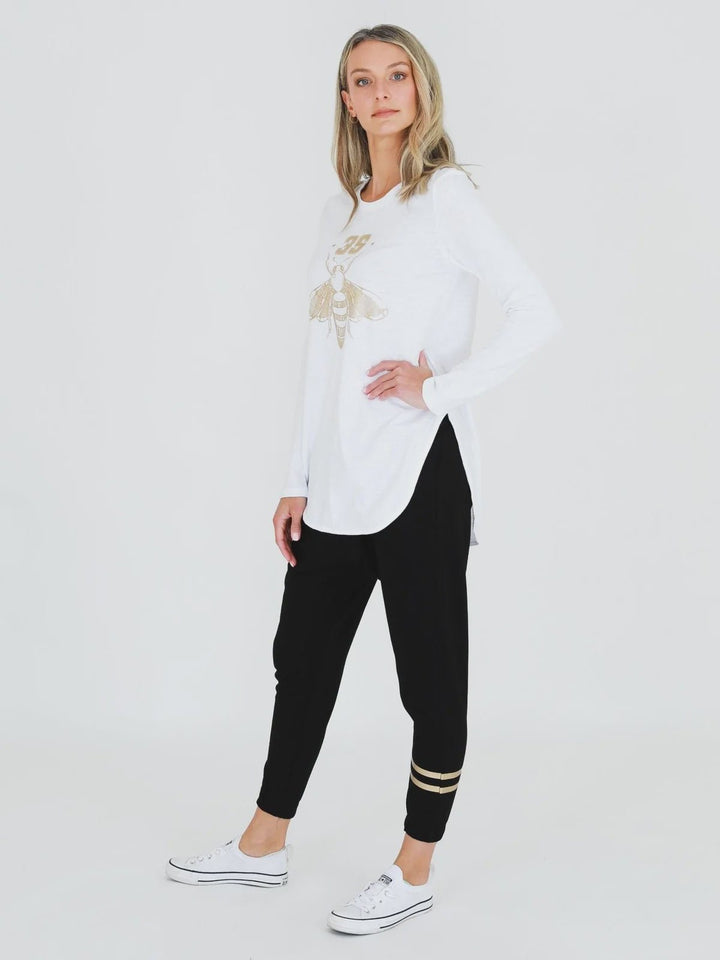 Timeless Bee Tee - White Long Sleeve Tee 3rd Story