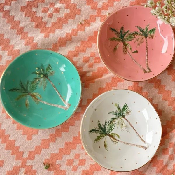 Tropical Palm Trinket Bowl accessories Carla Dinnage