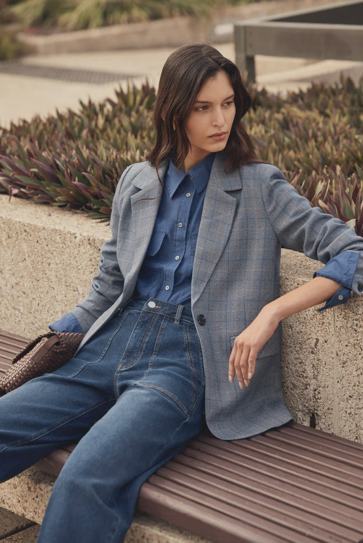 Zoe Kratzmann Scout Jacket - Saphire Check Jacket Zoe Kratzmann